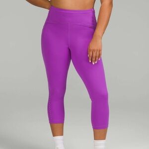 Lululemon Swift Speed High Rise Crop Leggings 21” Moonlit Magenta Size 10